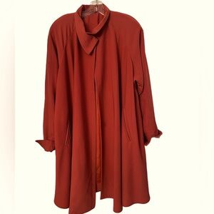 Hilary Radiey Terracotta oversized Trench/cape like jacket size 12🌿